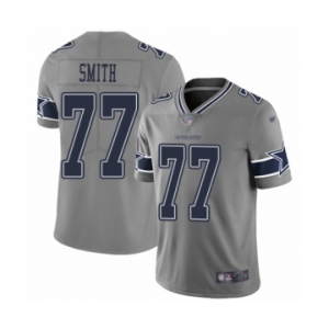 Men's Dallas Cowboys #77 Tyron Smith Limited Gray Inverted Legend Football Jersey