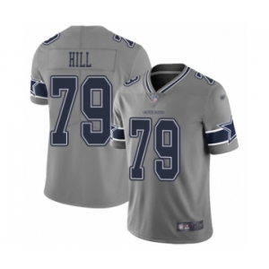 Men's Dallas Cowboys #79 Trysten Hill Limited Gray Inverted Legend Football Jersey