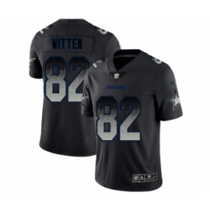 Men's Dallas Cowboys #82 Jason Witten Black Smoke Fashion Limited Football Jersey