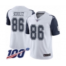 Men's Dallas Cowboys #86 Dalton Schultz Limited White Rush Vapor Untouchable 100th Season Football Jersey