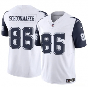Men's Dallas Cowboys #86 Luke Schoonmaker White 2023 F.U.S.E Vapor Untouchable Limited Stitched Football Jersey