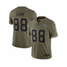 Men's Dallas Cowboys #88 CeeDee Lamb 2022 Olive Salute To Service Limited Stitched Jersey