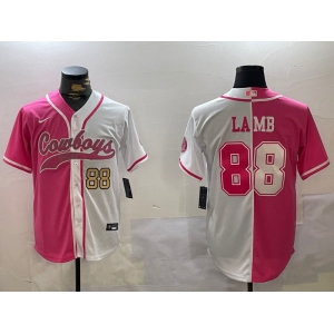 Men's Dallas Cowboys #88 CeeDee Lamb 2024 Arctic white red Stitched Baseball Jerseys