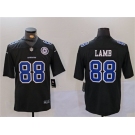 Men's Dallas Cowboys #88 CeeDee Lamb Black Throwback With Patch Vapor Untouchable Limited Football Stitched Jersey