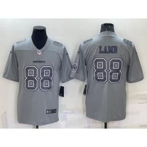 Men's Dallas Cowboys #88 CeeDee Lamb LOGO Grey Atmosphere Fashion 2022 Vapor Untouchable Stitched Nike Limited Jersey