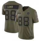 Men's Dallas Cowboys #88 CeeDee Lamb Olive 2025 Salute to Service Limited Football Stitched Jersey