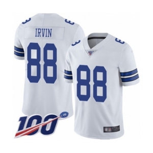 Men's Dallas Cowboys #88 Michael Irvin White Vapor Untouchable Limited Player 100th Season Football Jersey