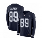 Men's Dallas Cowboys #89 Blake Jarwin Limited Navy Blue Therma Long Sleeve Football Jersey