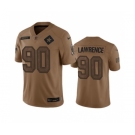 Men's Dallas Cowboys #90 DeMarcus Lawrence 2023 Brown Salute To Service Limited Football Stitched Jersey