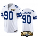 Men's Dallas Cowboys #90 DeMarcus Lawrence White 2023 F.U.S.E. NFC East Champions Patch Football Stitched Jersey