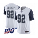 Men's Dallas Cowboys #92 Dorance Armstrong Jr. Limited White Rush Vapor Untouchable 100th Season Football Jersey