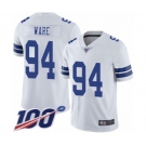 Men's Dallas Cowboys #94 DeMarcus Ware White Vapor Untouchable Limited Player 100th Season Football Jersey