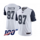 Men's Dallas Cowboys #97 Taco Charlton Limited White Rush Vapor Untouchable 100th Season Football Jersey