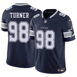 Men's Dallas Cowboys #98 Payton Turner Navy 2025 F.U.S.E. Vapor Untouchable Limited Football Stitched Jersey