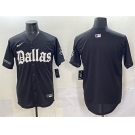 Men's Dallas Cowboys Blank Black 'Gothic Lone Star Edition' Limited Stitched Baseball Jersey