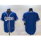 Men's Dallas Cowboys Blank Light Blue Stitched Cool Base Nike Baseball Jersey