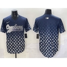 Men's Dallas Cowboys Blank Navy Limited Stitched Baseball Jersey