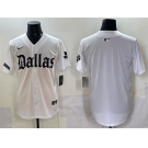 Men's Dallas Cowboys Blank White 'Gothic Lone Star Edition' Limited Stitched Baseball Jersey