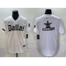 Men's Dallas Cowboys Team Big Logo White 'Gothic Lone Star Edition' Limited Stitched Baseball Jersey
