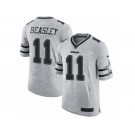 Men's Nike Dallas Cowboys #11 Cole Beasley Limited Gray Gridiron II NFL Jersey