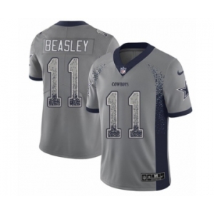Men's Nike Dallas Cowboys #11 Cole Beasley Limited Gray Rush Drift Fashion NFL Jersey