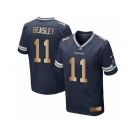 Men's Nike Dallas Cowboys #11 Cole Beasley Limited  Navy Gold Team Color NFL Jersey