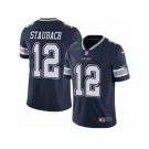 Men's Nike Dallas Cowboys #12 Roger Staubach Vapor Untouchable Limited Navy Blue Team Color NFL Jersey