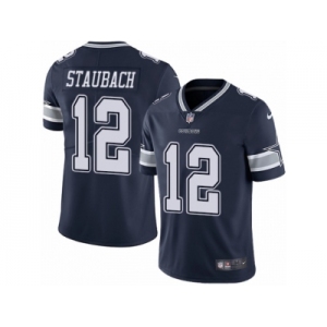 Men's Nike Dallas Cowboys #12 Roger Staubach Vapor Untouchable Limited Navy Blue Team Color NFL Jersey