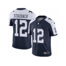 Men's Nike Dallas Cowboys #12 Roger Staubach Vapor Untouchable Limited Navy Blue Throwback Alternate NFL Jersey