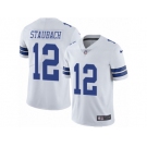 Men's Nike Dallas Cowboys #12 Roger Staubach Vapor Untouchable Limited White NFL Jersey