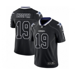 Men's Nike Dallas Cowboys #19 Amari Cooper Limited Lights Out Black Rush NFL Jersey