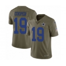 Men's Nike Dallas Cowboys #19 Amari Cooper Limited Olive 2017 Salute to Service NFL Jersey