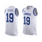 Men's Nike Dallas Cowboys #19 Amari Cooper Limited White Player Name & Number Tank Top NFL Jersey