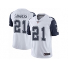 Men's Nike Dallas Cowboys #21 Deion Sanders White Stitched NFL Limited Rush Jersey