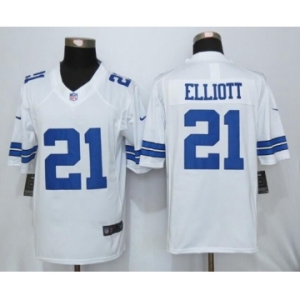 Men's Nike Dallas Cowboys #21 Ezekiel Elliott Limited White NFL Jersey