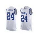 Men's Nike Dallas Cowboys #24 Nolan Carroll Limited White Player Name & Number Tank Top NFL Jersey