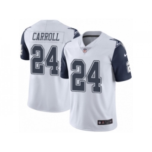 Men's Nike Dallas Cowboys #24 Nolan Carroll Limited White Rush NFL Jersey