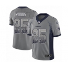 Men's Nike Dallas Cowboys #25 Xavier Woods Limited Gray Rush Drift Fashion NFL Jersey