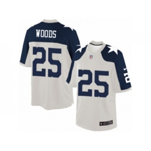 Men's Nike Dallas Cowboys #25 Xavier Woods Limited White Throwback Alternate NFL Jersey