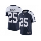 Men's Nike Dallas Cowboys #25 Xavier Woods Vapor Untouchable Limited Navy Blue Throwback Alternate NFL Jersey