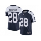 Men's Nike Dallas Cowboys #28 Darren Woodson Vapor Untouchable Limited Navy Blue Throwback Alternate NFL Jersey