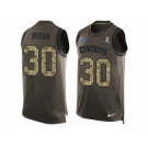 Men's Nike Dallas Cowboys #30 Anthony Brown Limited Green Salute to Service Tank Top NFL Jersey