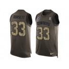 Men's Nike Dallas Cowboys #33 Tony Dorsett Limited Green Salute to Service Tank Top NFL Jersey