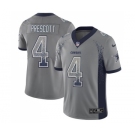 Men's Nike Dallas Cowboys #4 Dak Prescott Limited Grey Rush Drift Fashion NFL Jersey