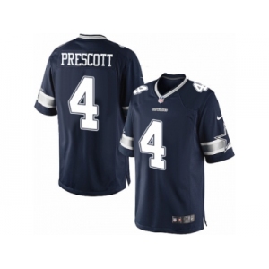 Men's Nike Dallas Cowboys #4 Dak Prescott Limited Navy Blue Team Color NFL Jersey