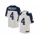 Men's Nike Dallas Cowboys #4 Dak Prescott Limited White Throwback Alternate NFL Jersey