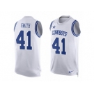 Men's Nike Dallas Cowboys #41 Keith Smith Limited White Player Name & Number Tank Top NFL Jersey