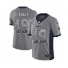 Men's Nike Dallas Cowboys #49 Jamize Olawale Limited Gray Rush Drift Fashion NFL Jersey