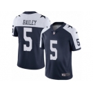 Men's Nike Dallas Cowboys #5 Dan Bailey Vapor Untouchable Limited Navy Blue Throwback Alternate NFL Jersey