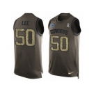 Men's Nike Dallas Cowboys #50 Sean Lee Limited Green Salute to Service Tank Top NFL Jersey